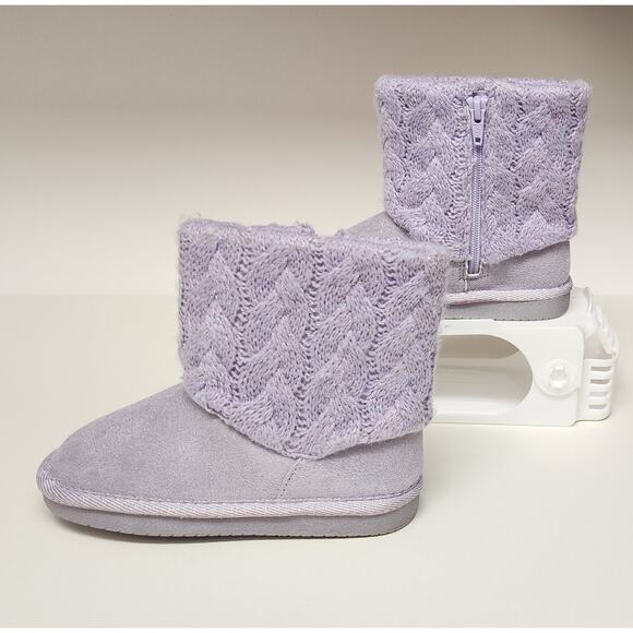 Jumping Beans Reagann Toddler Girls Winter Sweater Boots Lavender Purple Size 11 - Picture 10 of 14